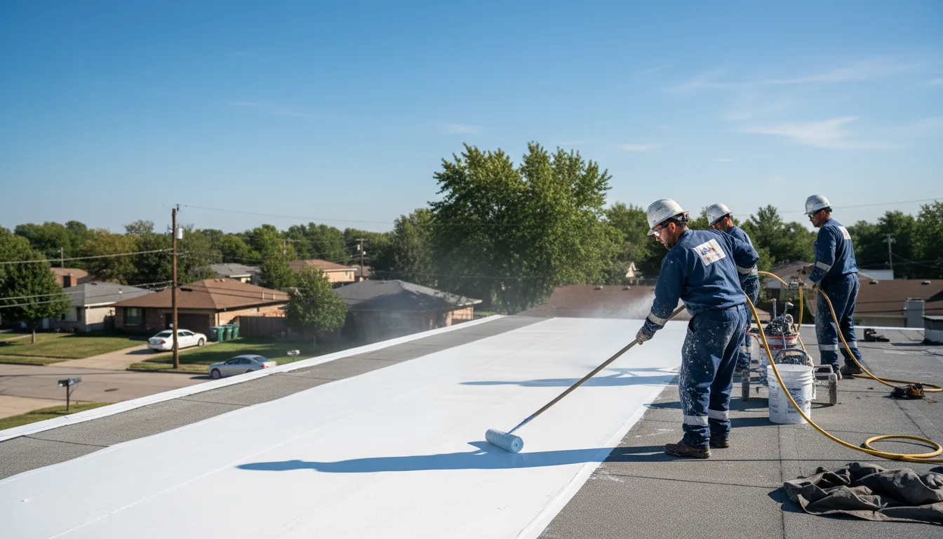 Commercial roof coating in Davilla, TX near me